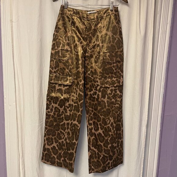 Milan Gold Dusted Leopard Cargo Pant - Picture 5 of 9